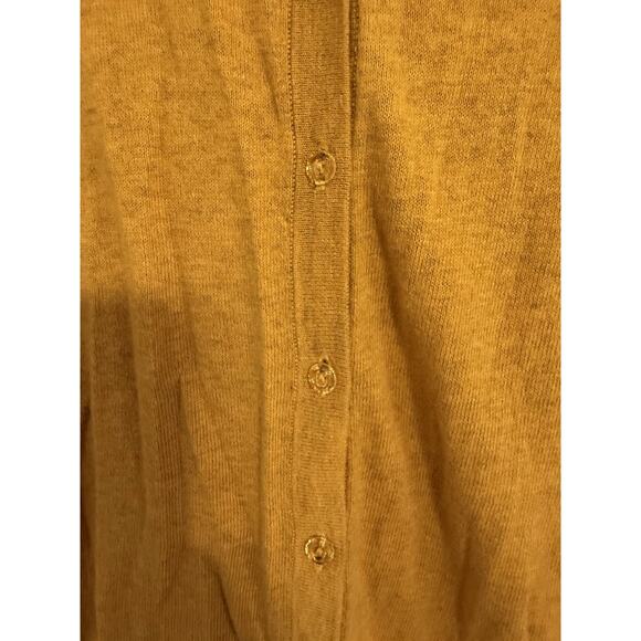 Loft Womens Size M Yellow Button Up Long Sleeve Sweater Cardigan - Picture 4 of 4